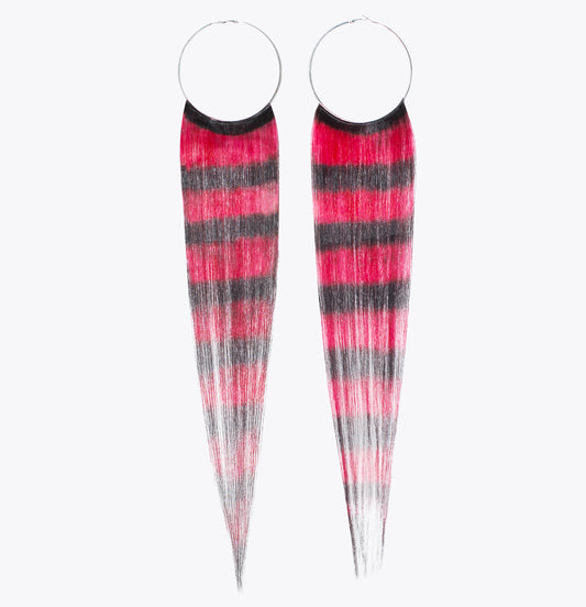 RED ZEBRA WHOOPS CHOPPY Earrings